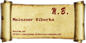 Meiszner Bíborka névjegykártya